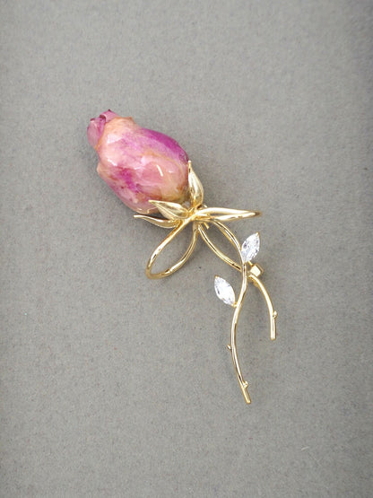 PINK ROSA BROOCH