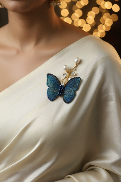 BLUE ALMA BROOCH