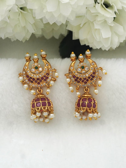 GOLD KALA ZIRCONIA JHUMKI