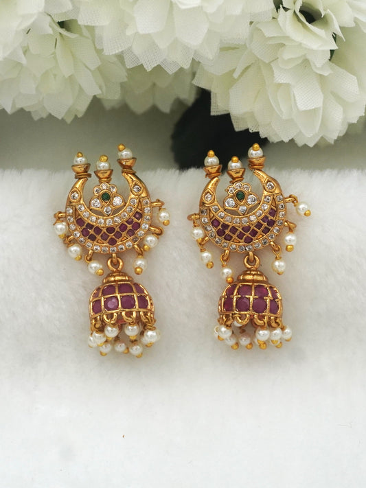 GOLD KALA ZIRCONIA JHUMKI