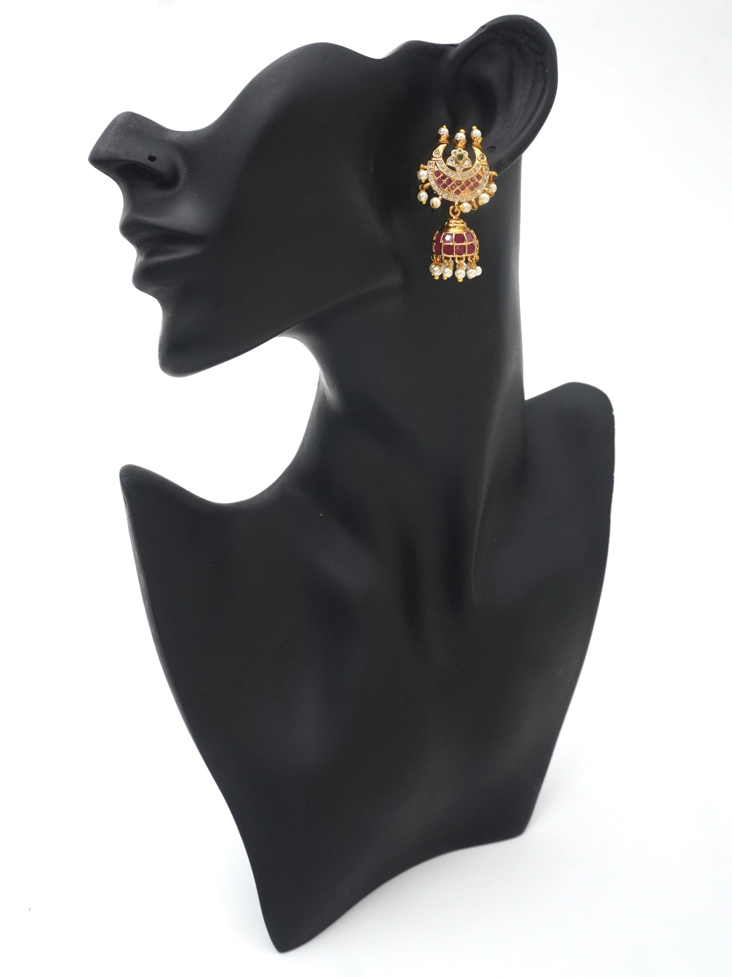 GOLD KALA ZIRCONIA JHUMKI