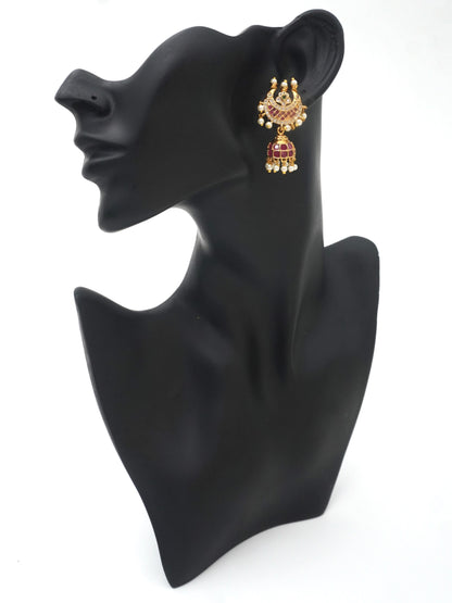 GOLD KALA ZIRCONIA JHUMKI