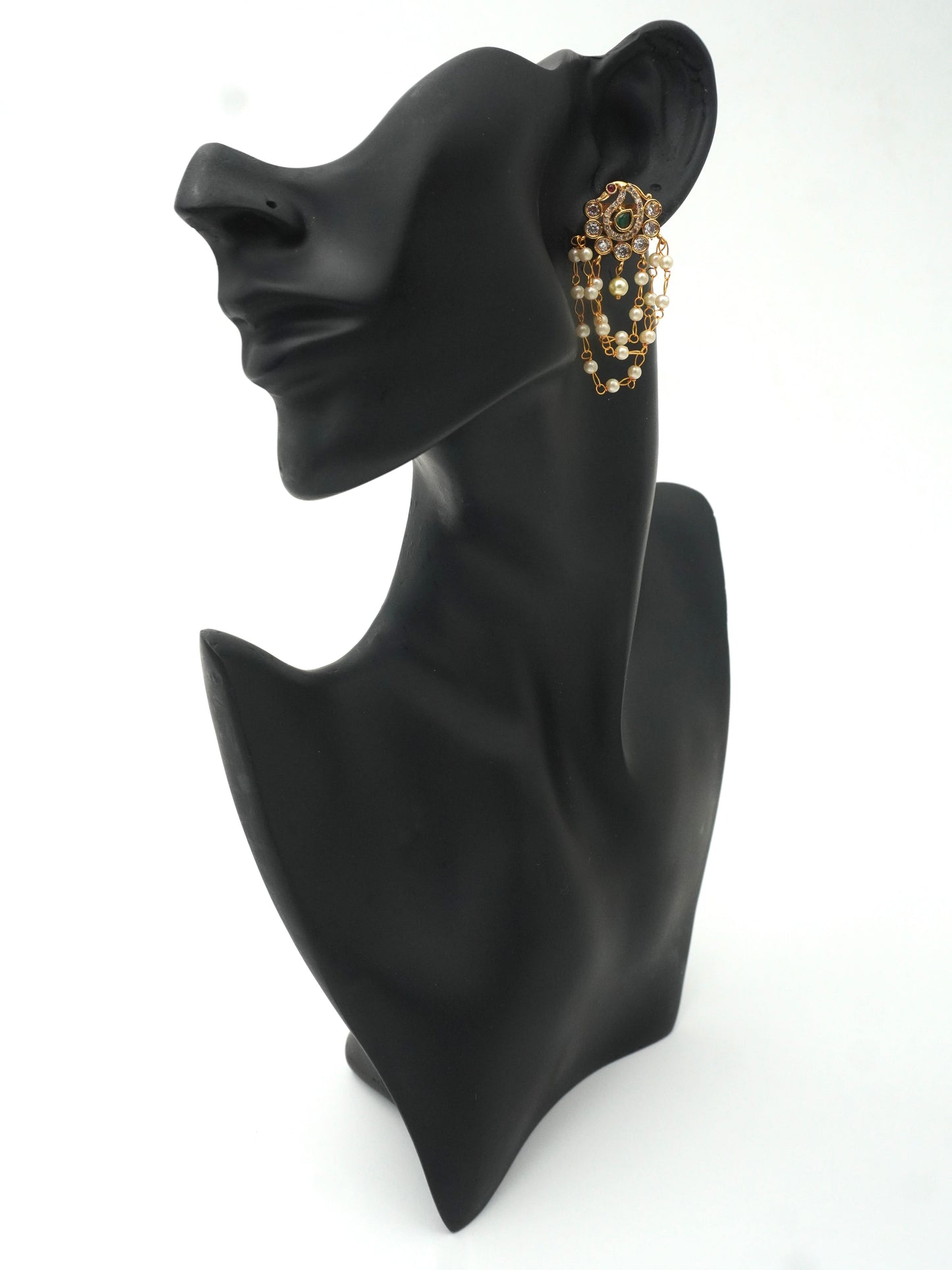 GOLD REVA ZIRCONIA EARRINGS