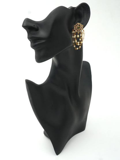 GOLD REVA ZIRCONIA EARRINGS