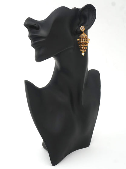 GOLD KRITI ZIRCONIA EARRINGS
