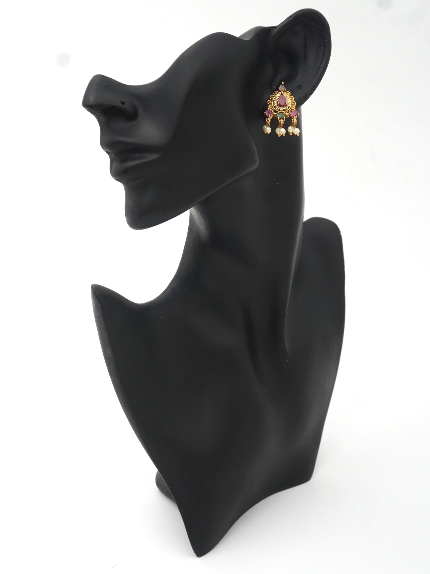 GOLD LOPA ZIRCONIA EARRINGS
