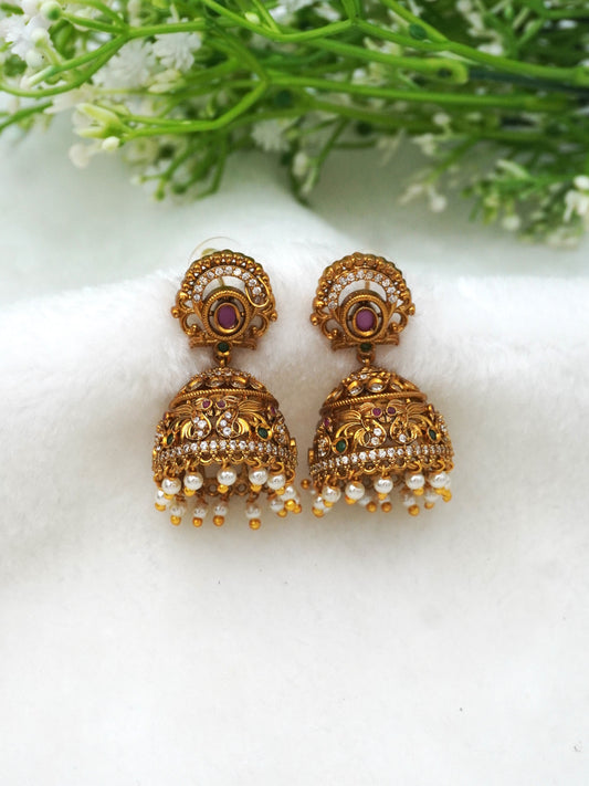 GOLD SANA ZIRCONIA JHUMKI