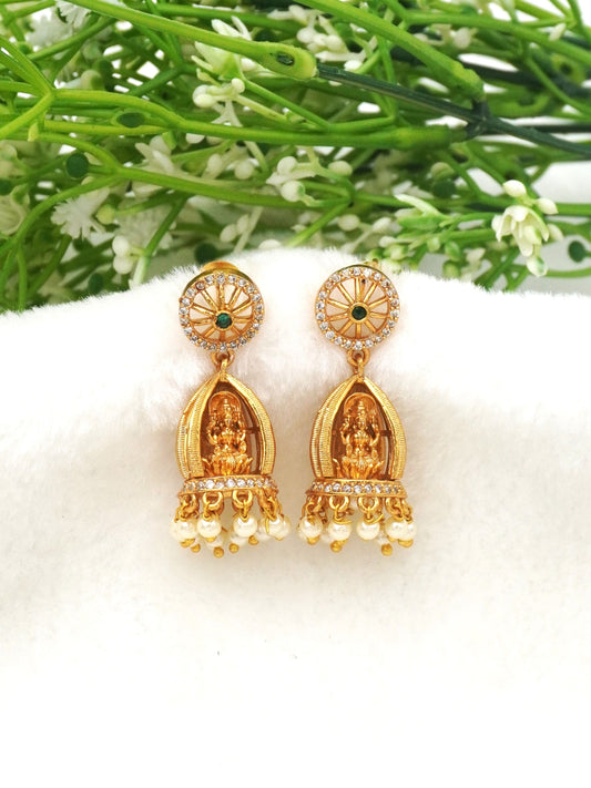 GOLD VANI ZIRCONIA JHUMKI