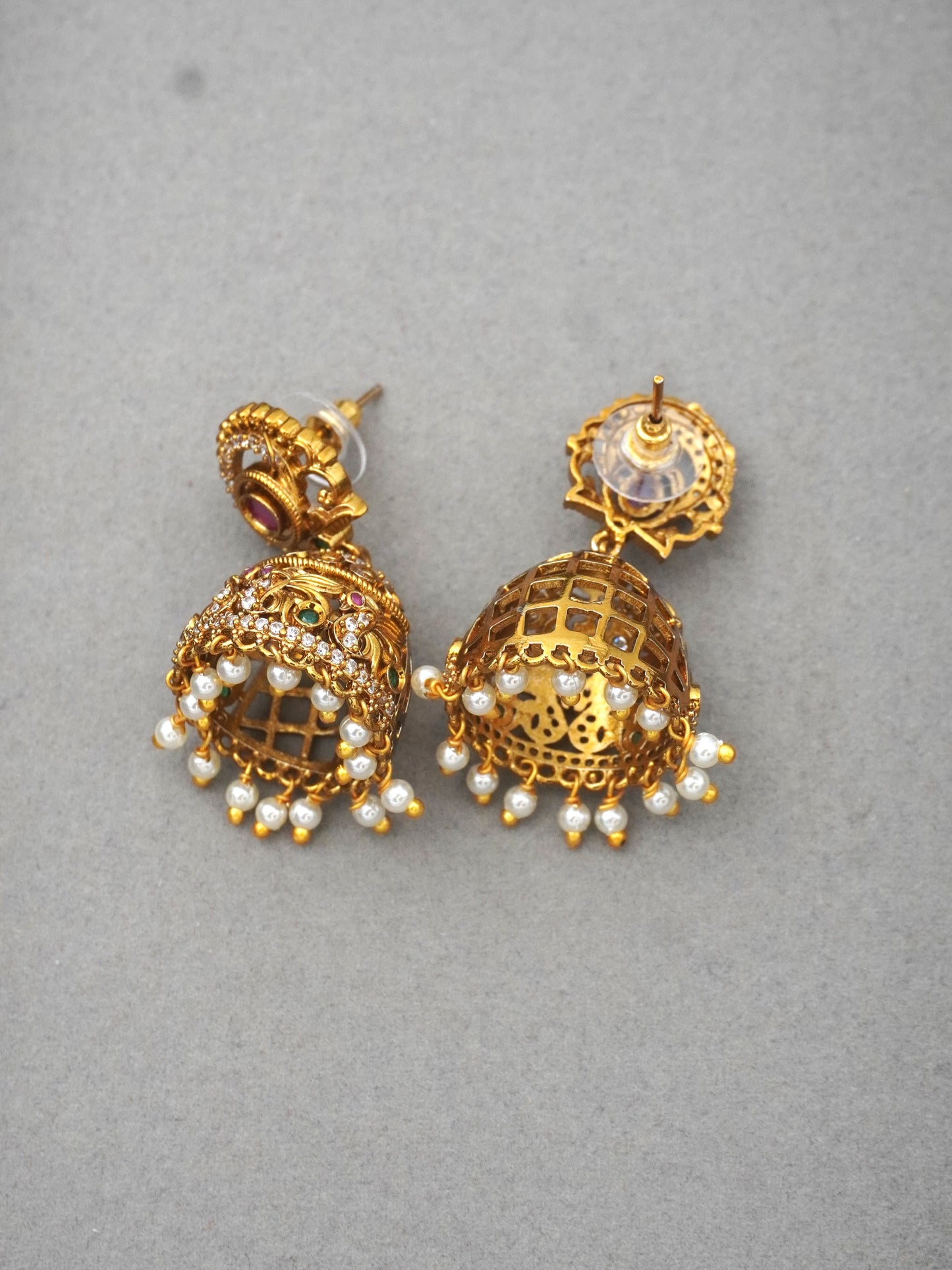 GOLD SANA ZIRCONIA JHUMKI