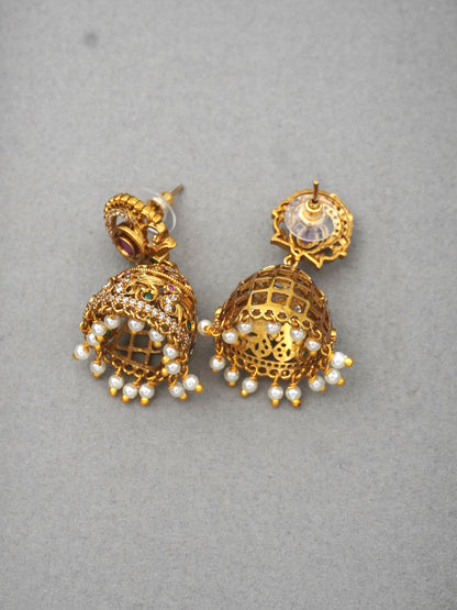 GOLD SANA ZIRCONIA JHUMKI