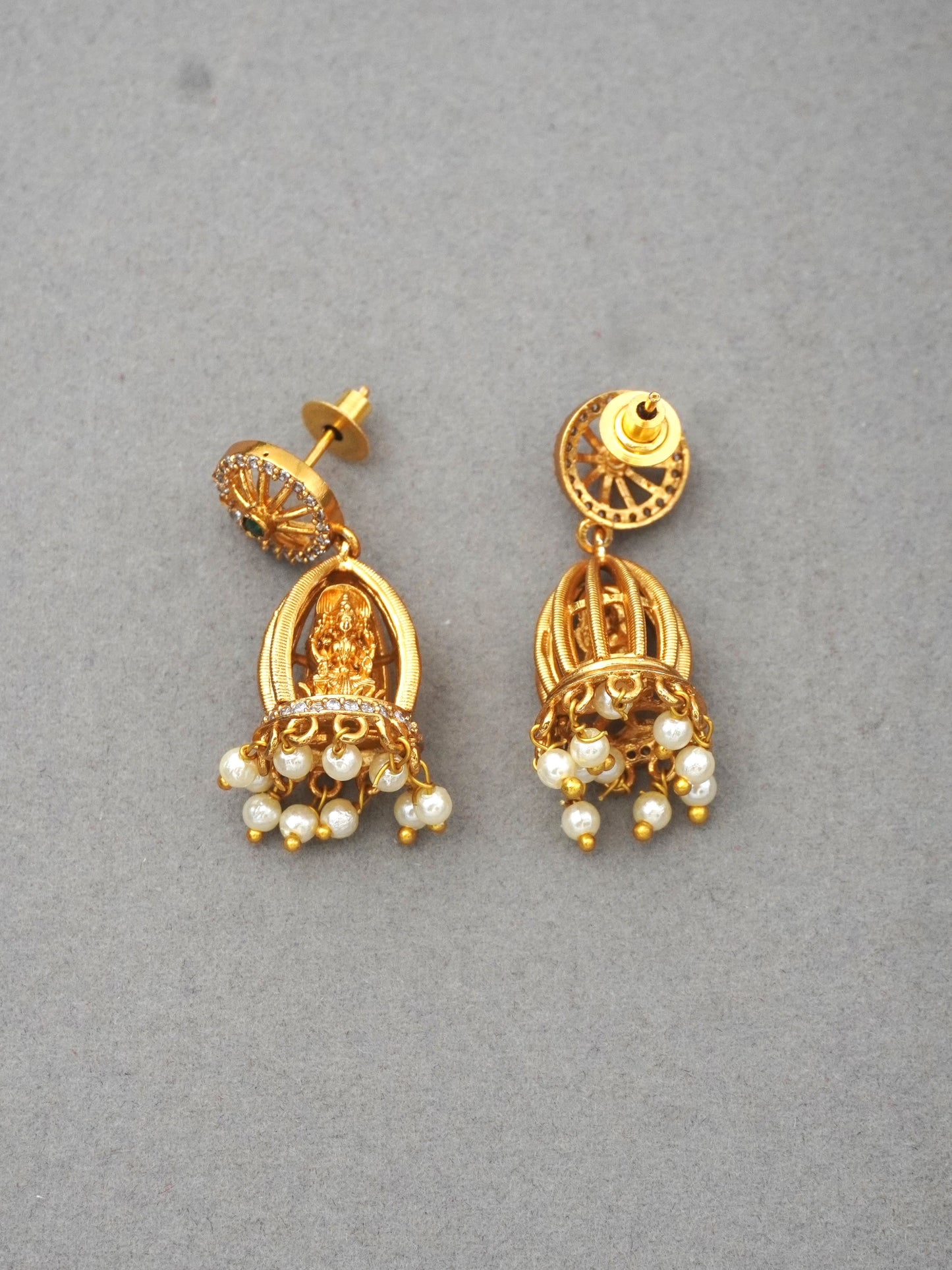 GOLD VANI ZIRCONIA JHUMKI