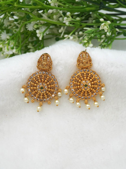 GOLD ARYA ZIRCONIA EARRINGS
