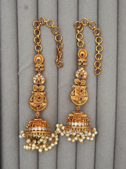 GOLD ADITI ZIRCONIA JHUMKI