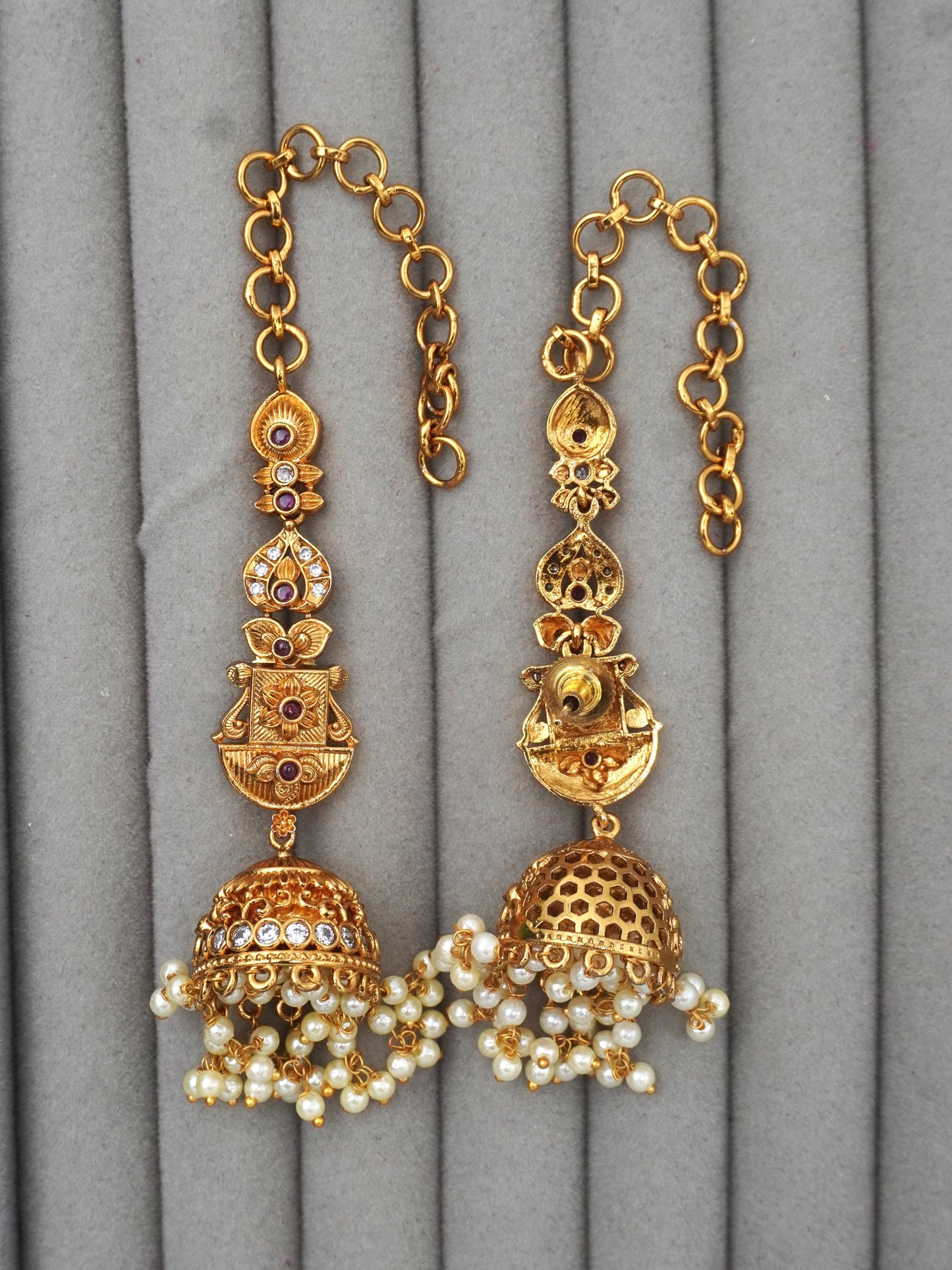 GOLD ADITI ZIRCONIA JHUMKI
