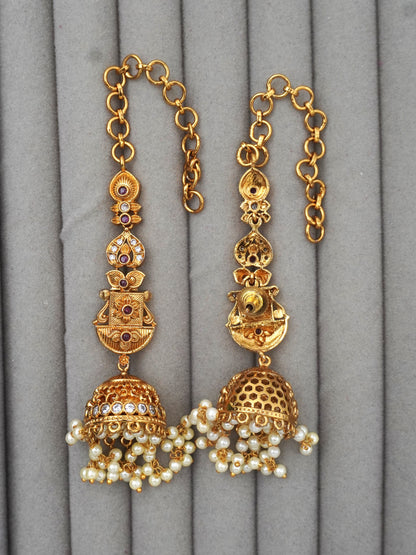 GOLD ADITI ZIRCONIA JHUMKI