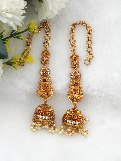 GOLD ADITI ZIRCONIA JHUMKI
