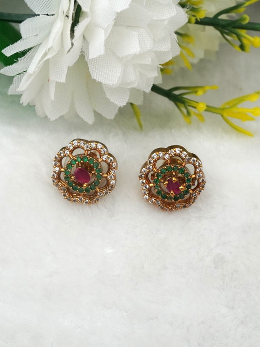 MULTICOLOR AMI ZIRCONIA EARRINGS