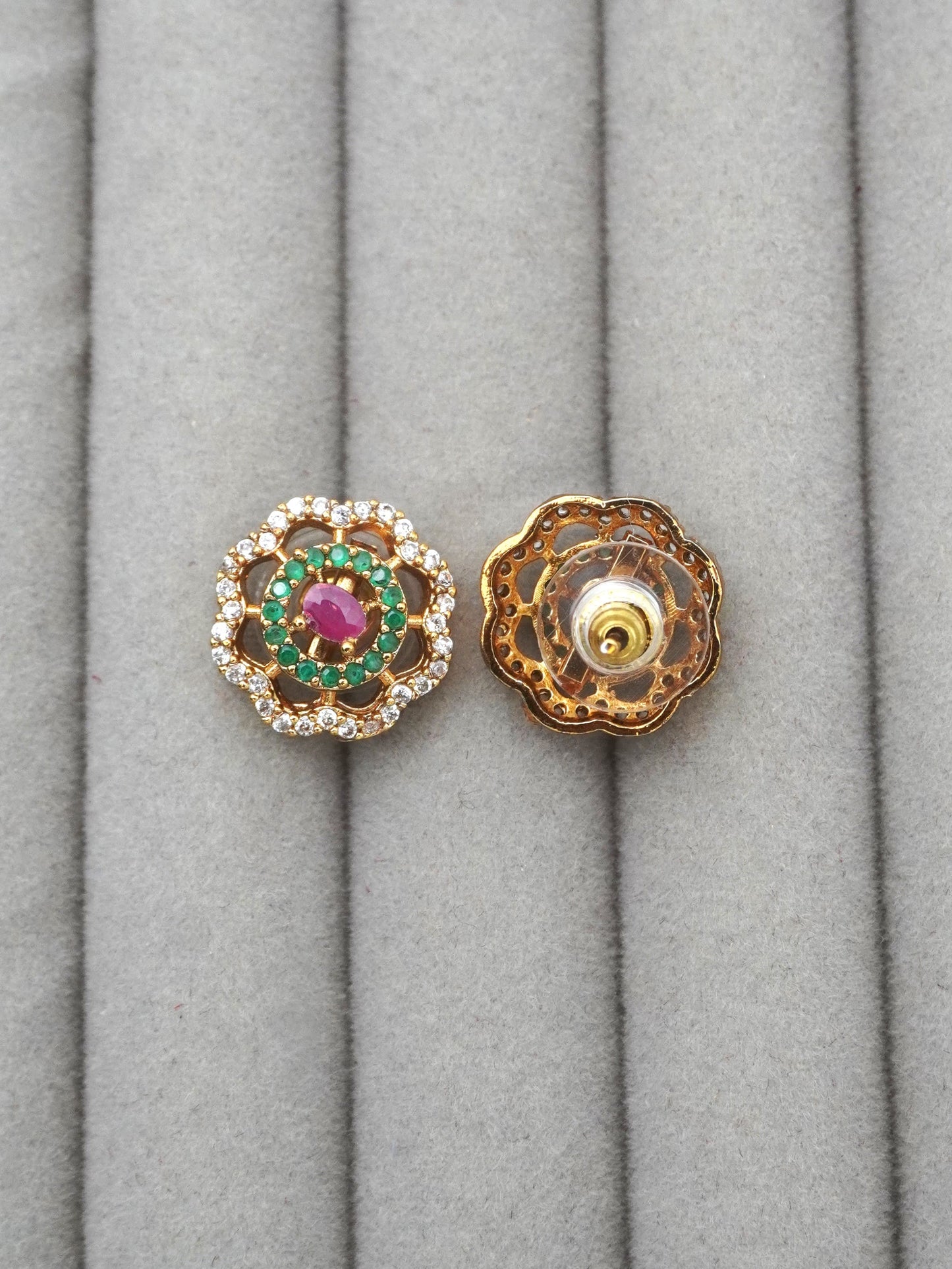 MULTICOLOR AMI ZIRCONIA EARRINGS
