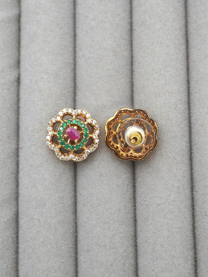 MULTICOLOR AMI ZIRCONIA EARRINGS