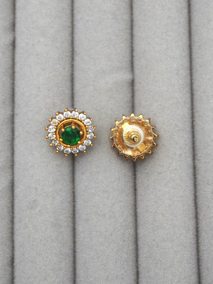 GREEN UMA ZIRCONIA EARRINGS