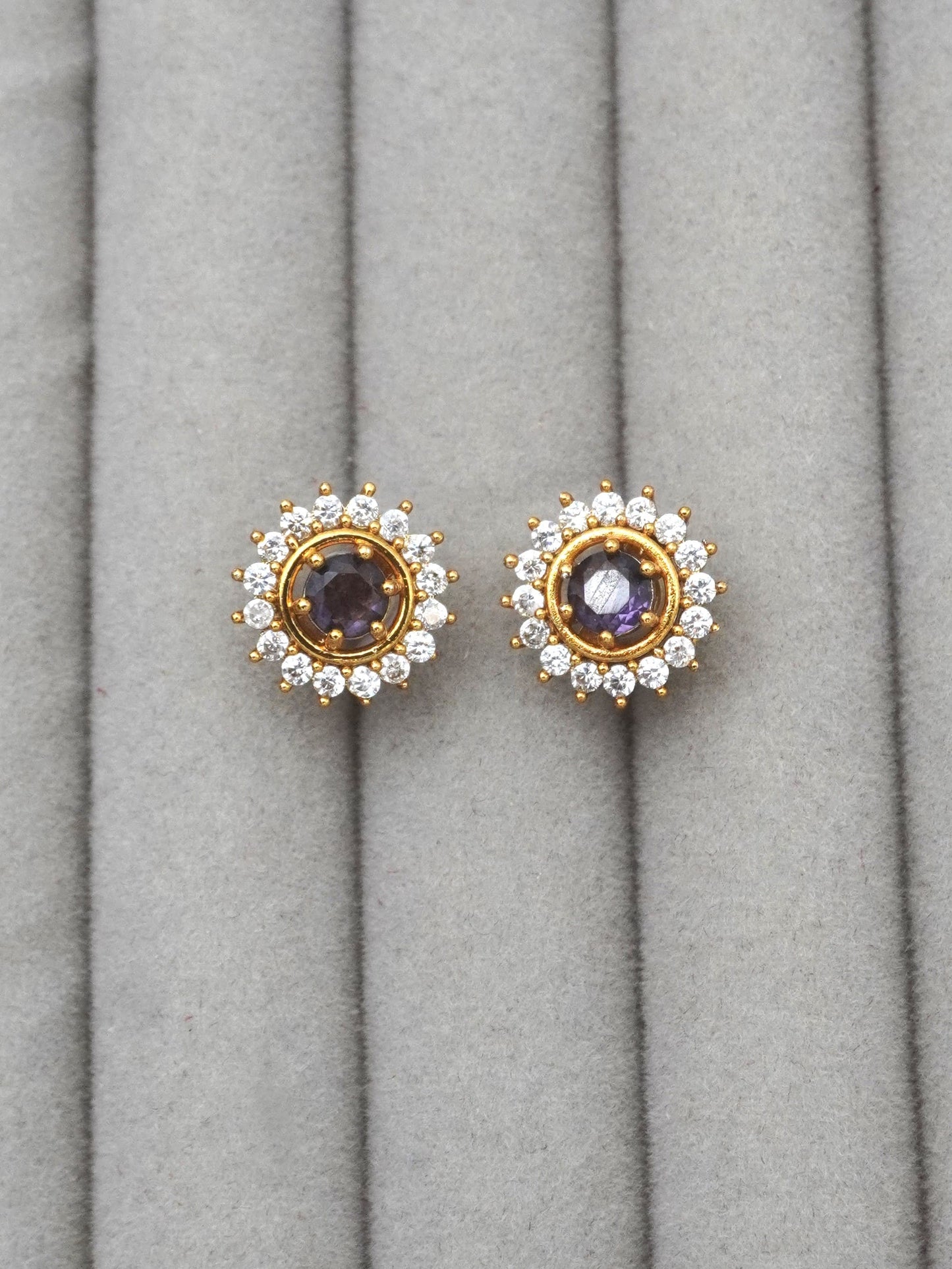 PURPLE UMA ZIRCONIA EARRINGS