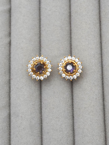 PURPLE UMA ZIRCONIA EARRINGS