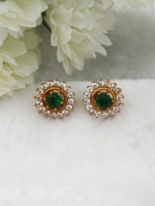 GREEN UMA ZIRCONIA EARRINGS