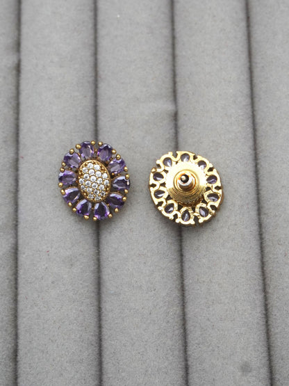 PURPLE ANYA ZIRCONIA EARRINGS