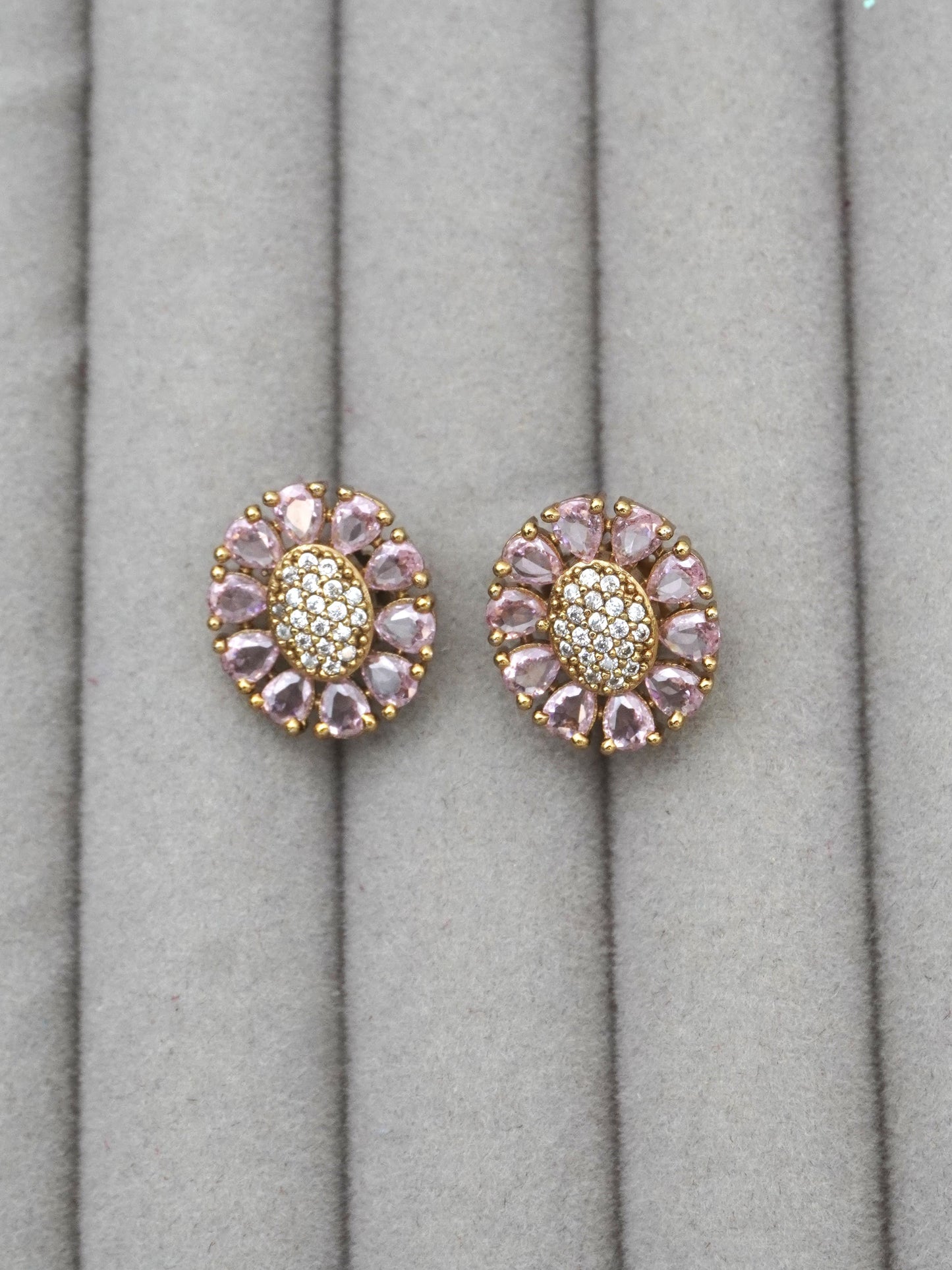 PINK ANYA ZIRCONIA EARRINGS