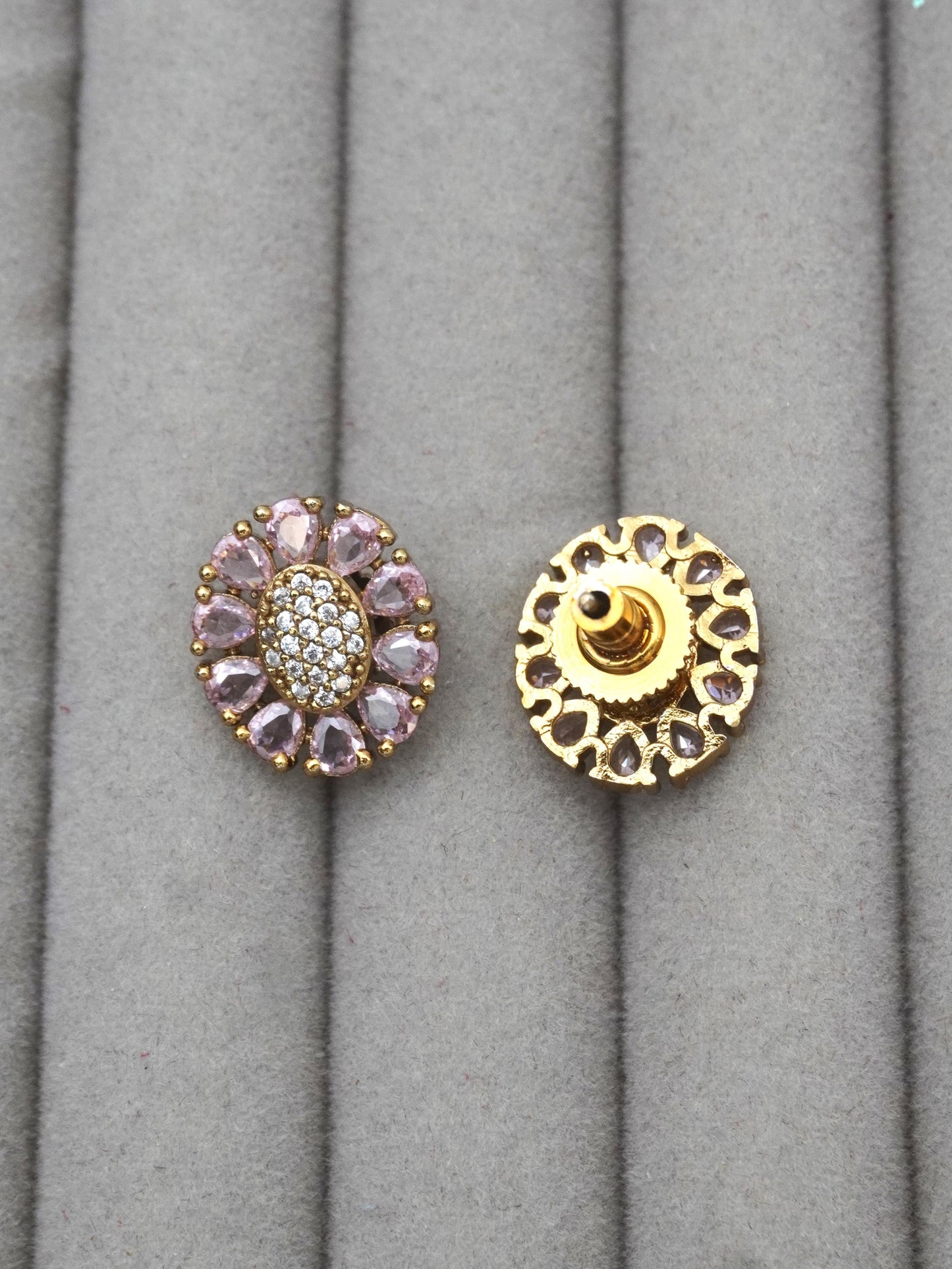 PINK ANYA ZIRCONIA EARRINGS