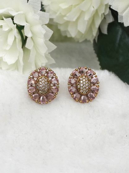 PINK ANYA ZIRCONIA EARRINGS