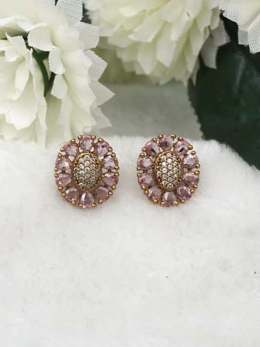 PINK ANYA ZIRCONIA EARRINGS