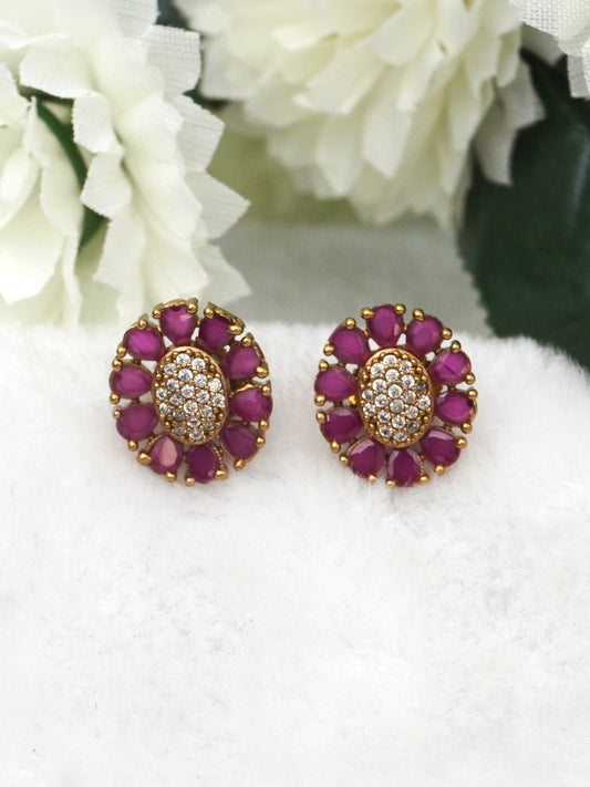RUBY ANYA ZIRCONIA EARRINGS