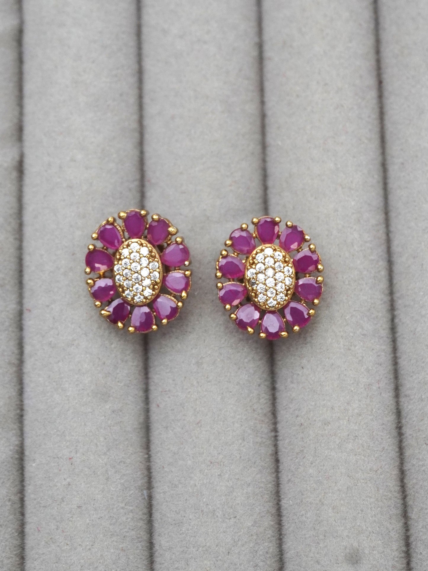 RUBY ANYA ZIRCONIA EARRINGS