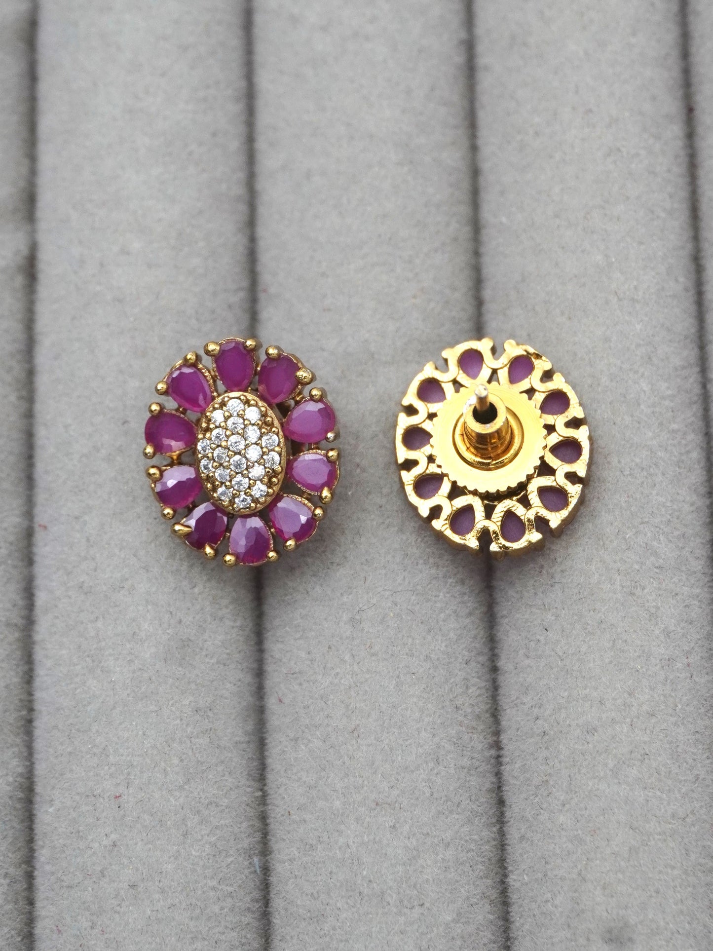 RUBY ANYA ZIRCONIA EARRINGS
