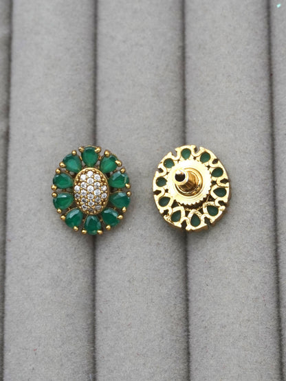 GREEN ANYA ZIRCONIA EARRINGS