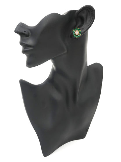 GREEN ANYA ZIRCONIA EARRINGS