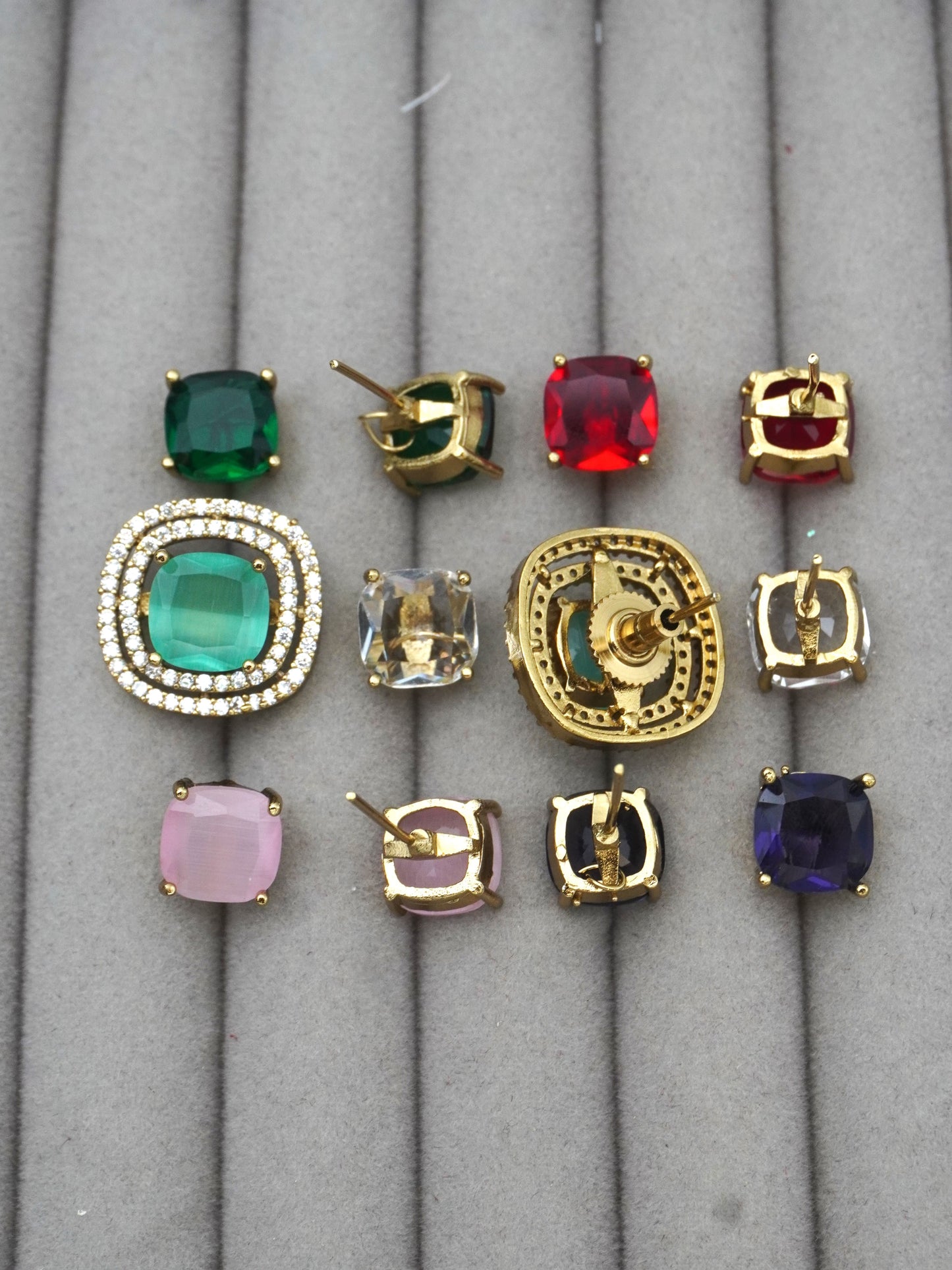 MULTICOLOR CHARU ZIRCONIA EARRINGS(6 in 1)