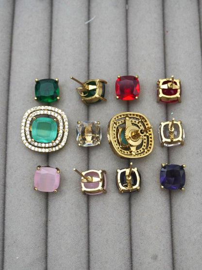 MULTICOLOR CHARU ZIRCONIA EARRINGS(6 in 1)