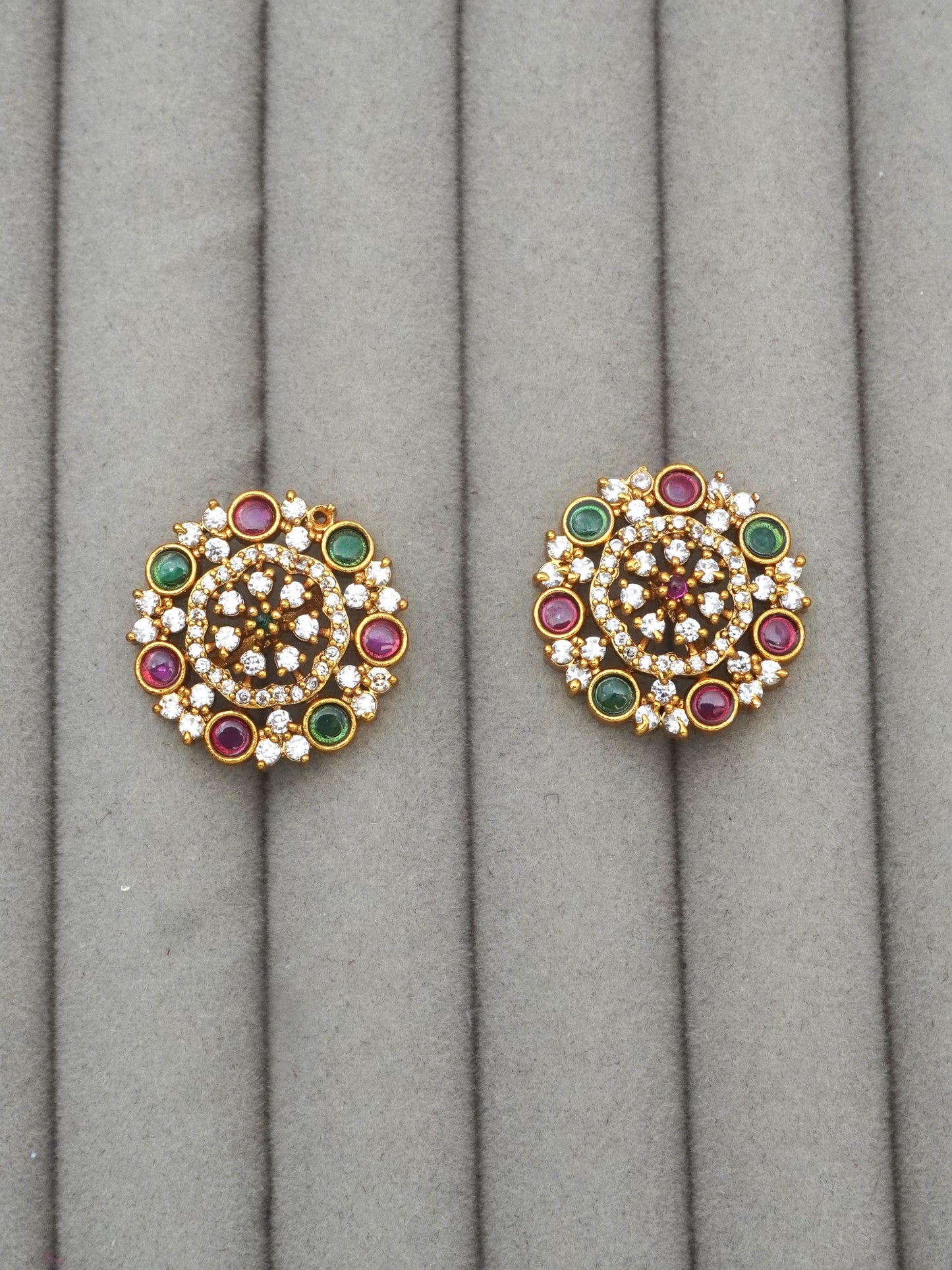 MULTICOLOUR INDU ZIRCONIA EARRINGS