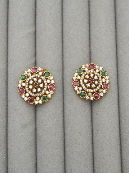 MULTICOLOUR INDU ZIRCONIA EARRINGS