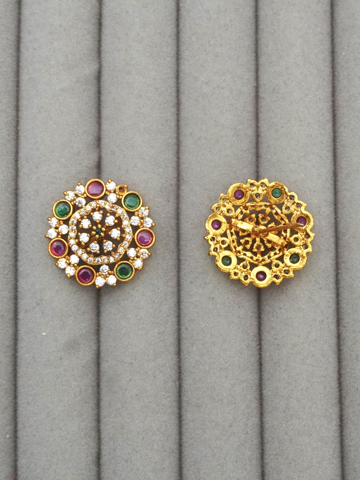 MULTICOLOUR INDU ZIRCONIA EARRINGS