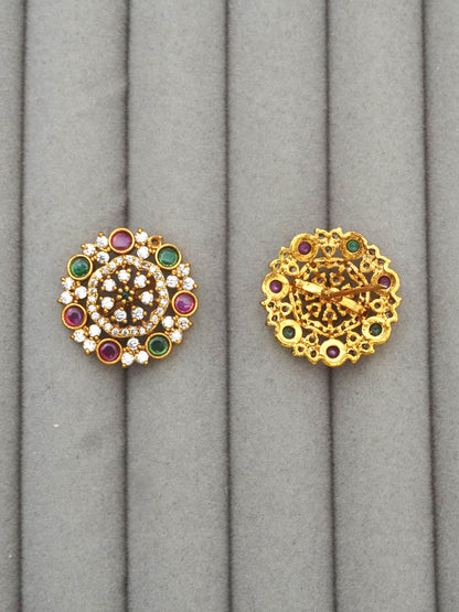 MULTICOLOUR INDU ZIRCONIA EARRINGS