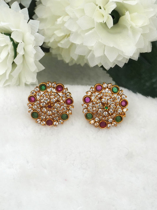 MULTICOLOUR INDU ZIRCONIA EARRINGS
