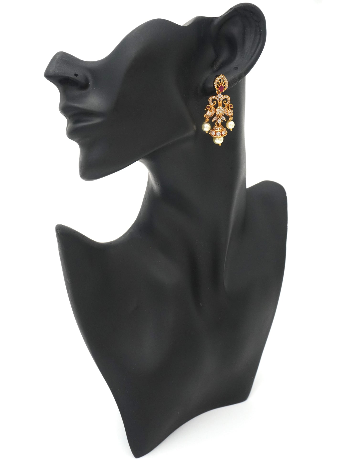RUBY NUPUR ZIRCONIA EARRINGS