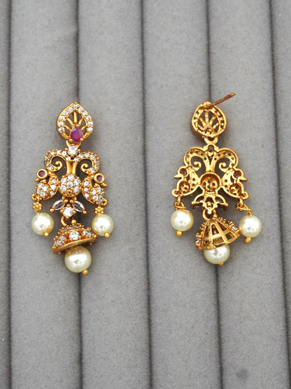RUBY NUPUR ZIRCONIA EARRINGS