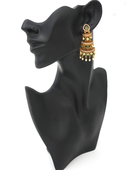 GREEN TARUNI ZIRCONIA EARRINGS