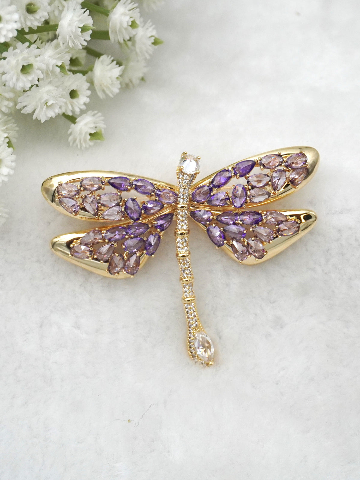 MULTICOLOUR AETHEL ZIRCONIA BROOCH