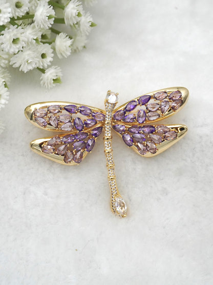 MULTICOLOUR AETHEL ZIRCONIA BROOCH