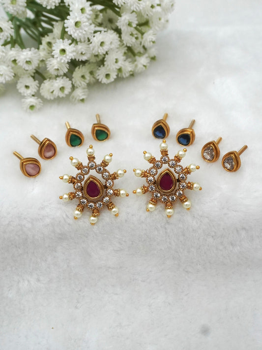 GOLD MAHIKA ZIRCONIA EARRINGS